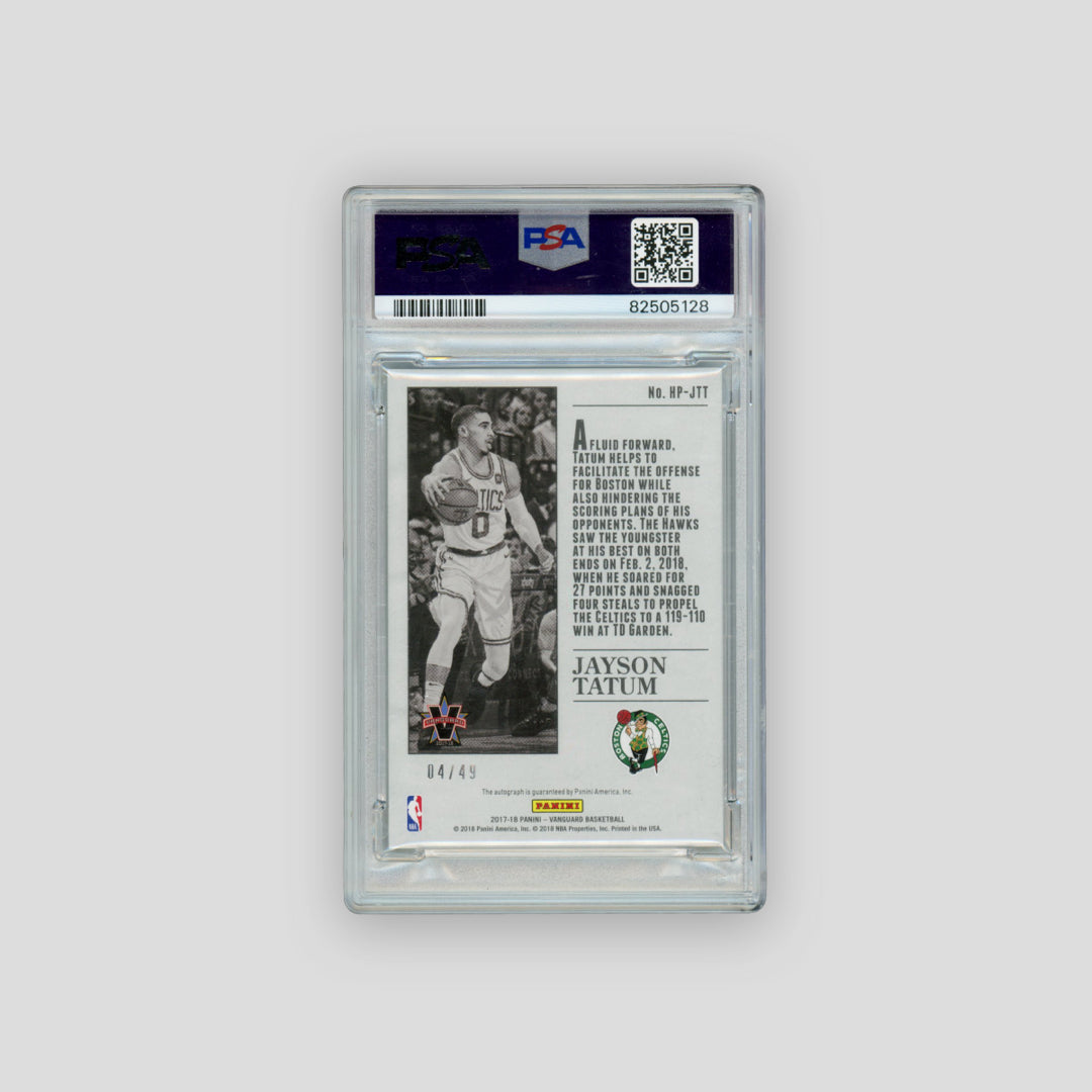 2017-18 Panini Vanguard Jayson Tatum Hot Press Auto Purple RC (PSA 9)
