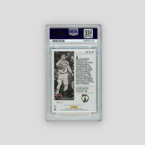 2017-18 Panini Vanguard Jayson Tatum Hot Press Auto Purple RC (PSA 9)