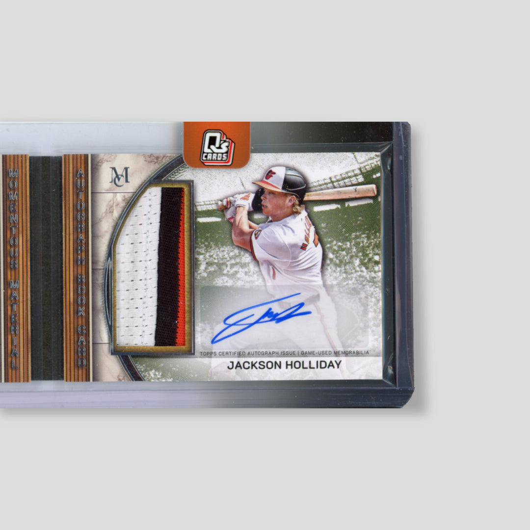 2025 Topps Museum Baseball Jackson Holiday / Gunnar Henderson Momentous Material Dual Jumbo Patch Auto