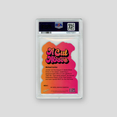 2021 Metal Universe Michael Jordan A Cut Above Die-Cut (PSA 9)