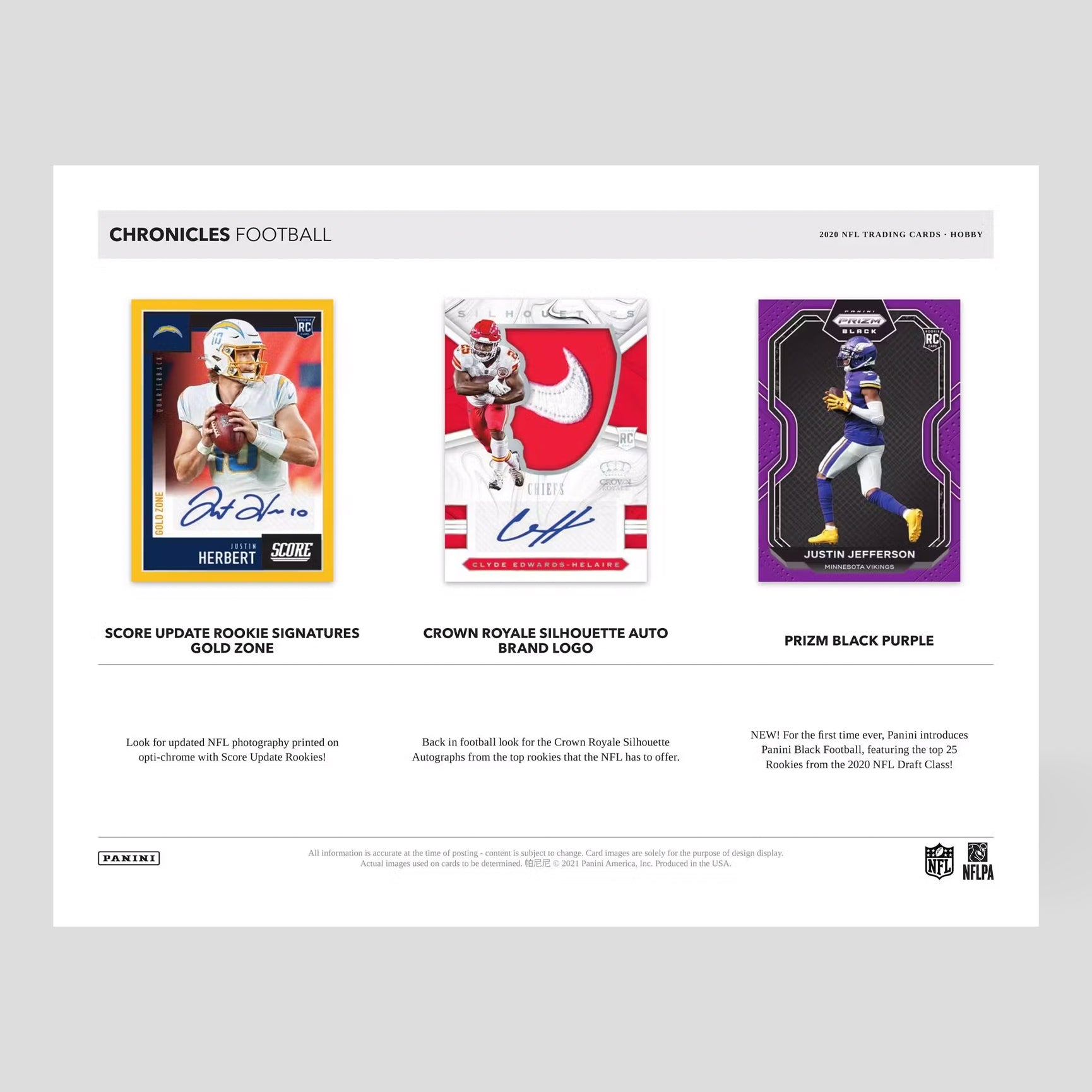 2020 Panini Chronicles Football Hobby Box